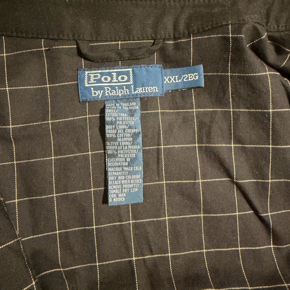 Polo by Ralph Lauren Men's Black Jacket with Checkered Lining - Picture 8 of 8